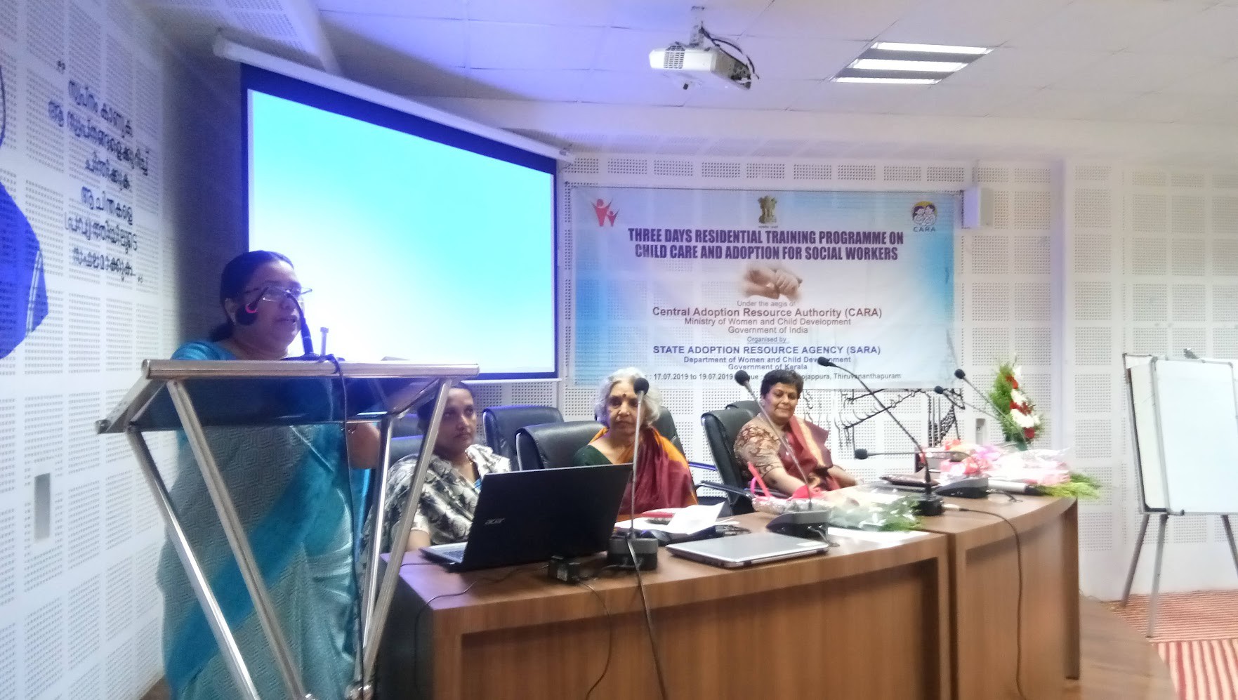 Three Days Residential Training Workshop for Social Workers of Kerala held at Thiruvananthapuram from 17, July 2019 to 19 July 2019