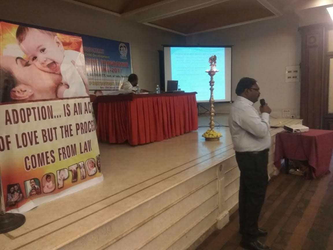 One Day capacity building programme for Adoption Regulations-2017, and Puducherry Child Protection Society 23rd January 2019