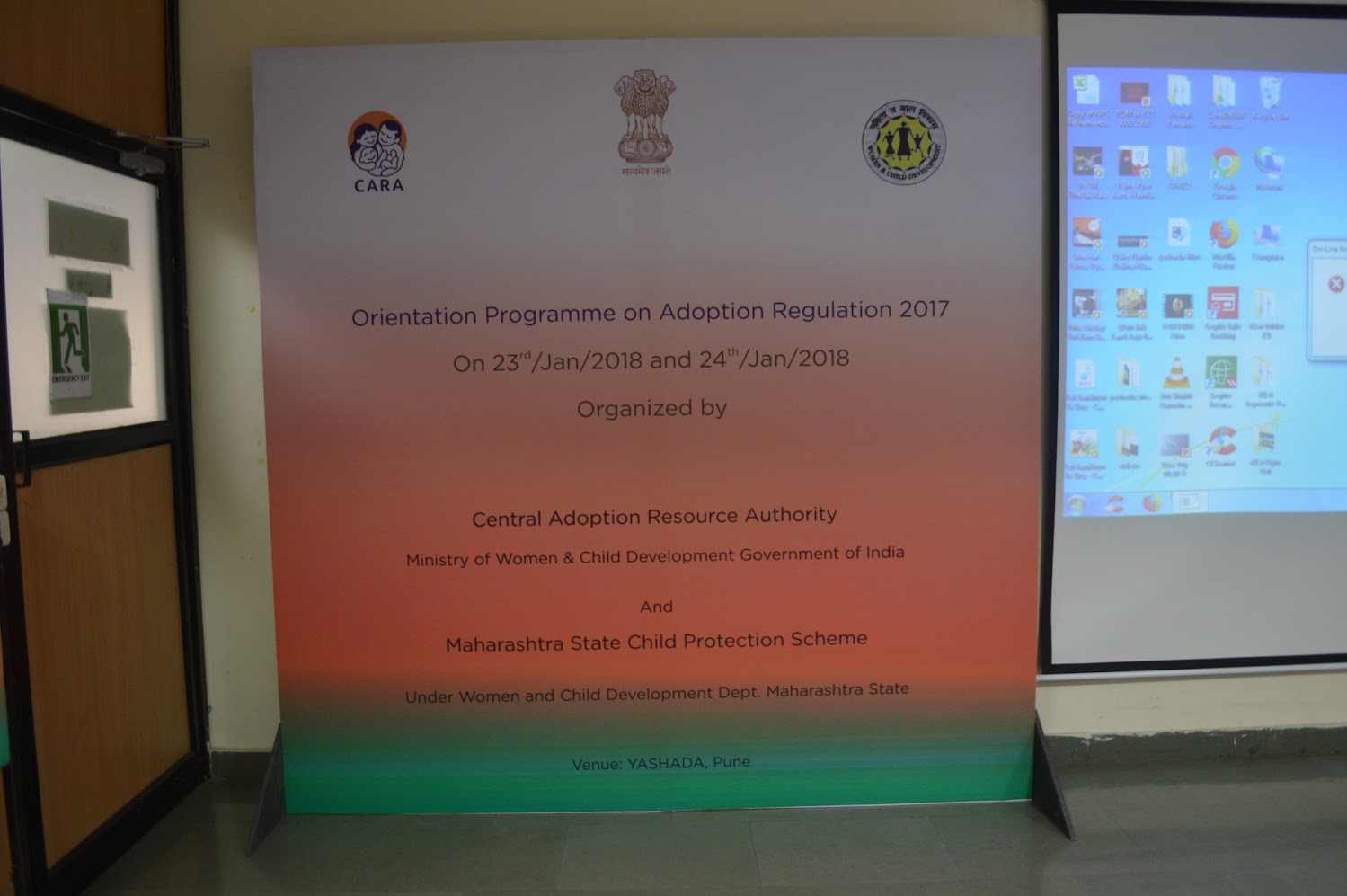 Two State Level Orientation Programme on Adoption Regulations 2017 at Maharashtra , Pune held on 23rd and 24th January 2018