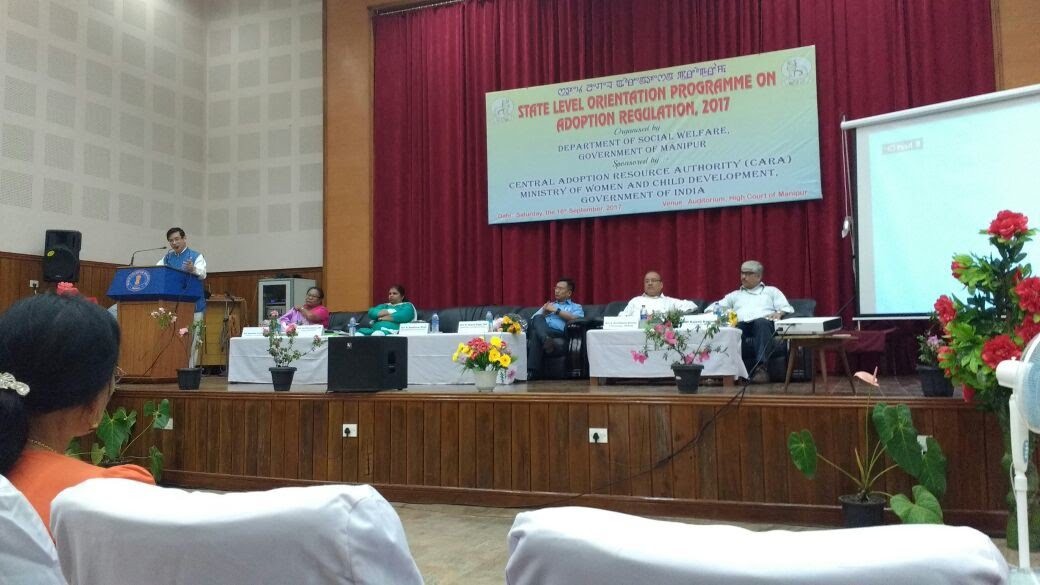 State Level Training & Orientation Programme on 16 Sepetember 2017 at Imphal, Manipur